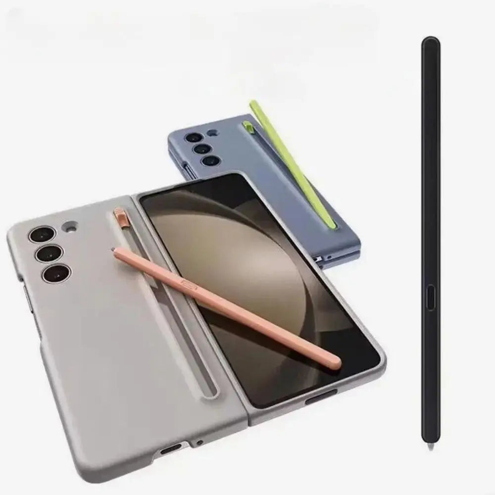 Stylusshop slim metal stylus alongside Samsung Z Fold3 cases with built in pen slot best stylus for Samsung Z Fold3